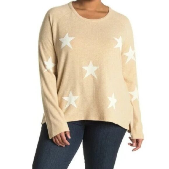 Sweet Romeo Star Knit Slouch Dolman Sweater - Picture 1 of 11